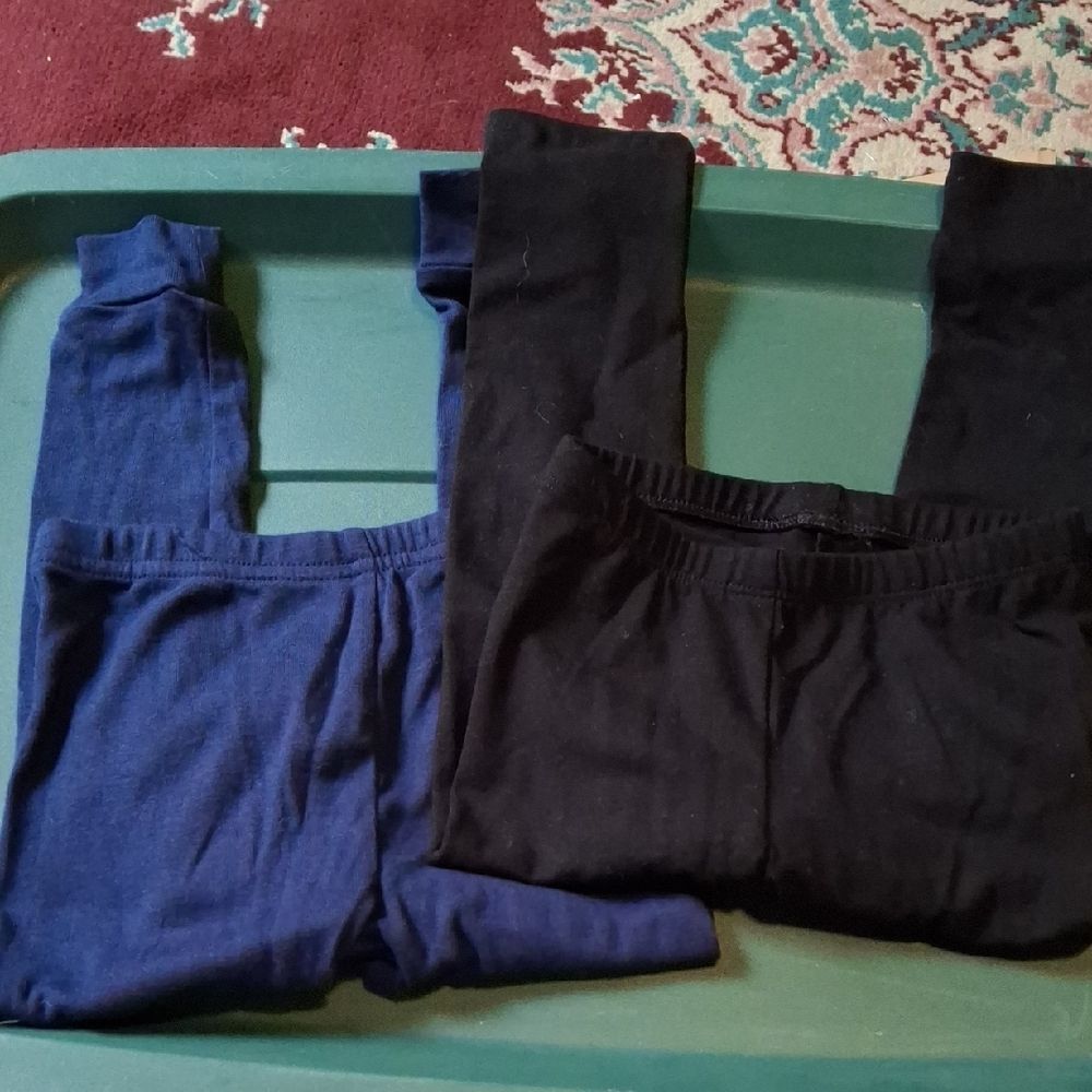 Carter's/Cat N Jack Black and Blue Kids' Leggings, 2 Pair NWOT (Chi097)